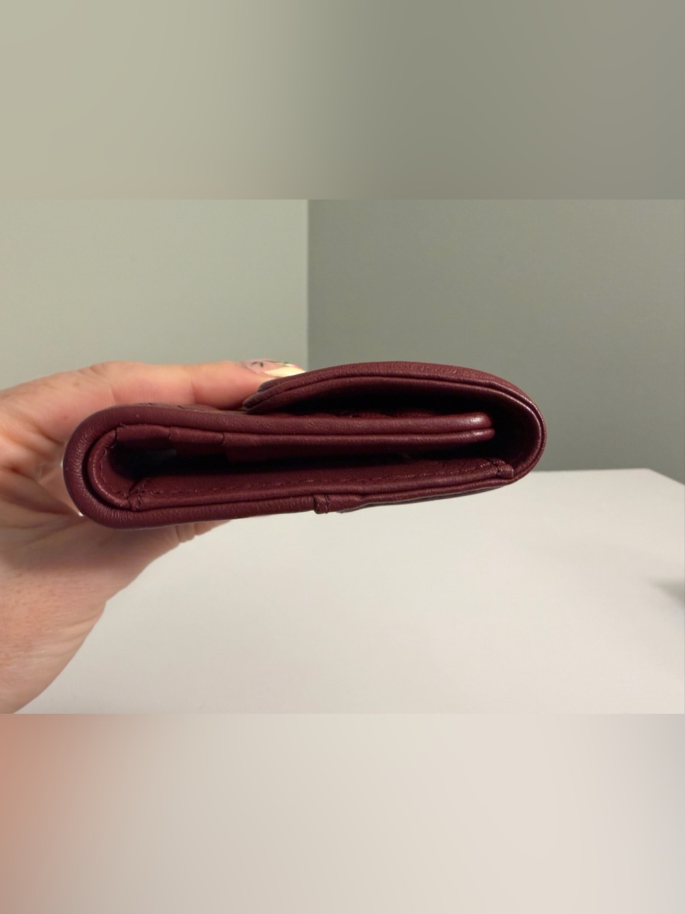 Tory Burch Quilted Leather Crossbody and Mini Wallet in Burgundy - Picture 12 of 16